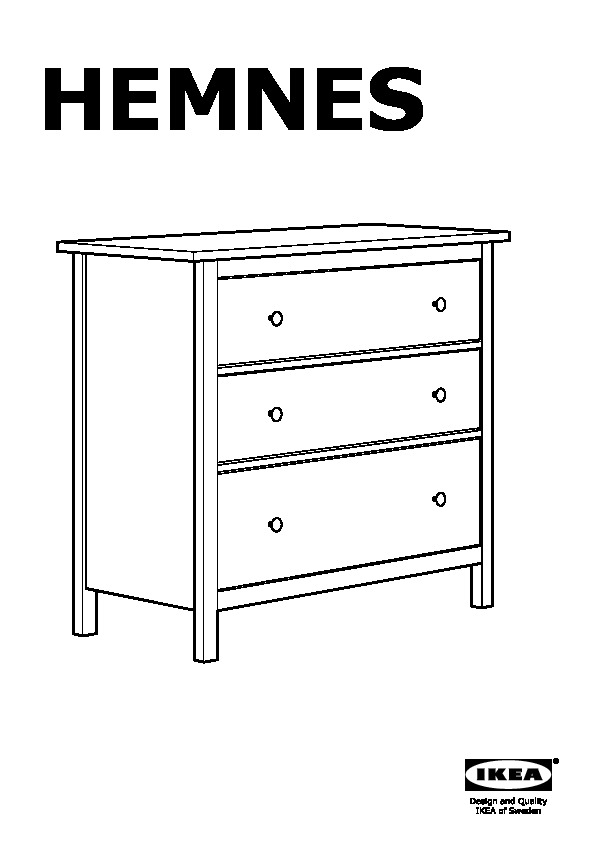 Hemnes 3 Drawer Chest White Ikea United States Ikeapedia