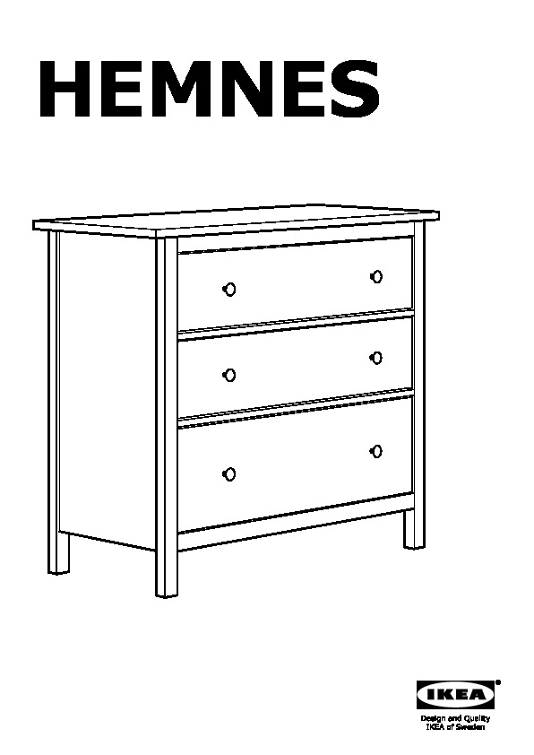HEMNES 3 drawer chest