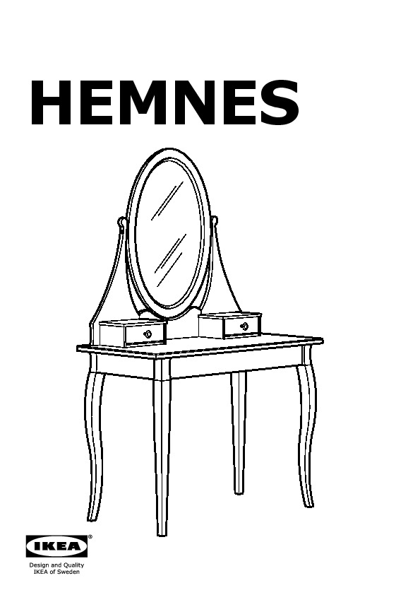 HEMNES Dressing table with mirror