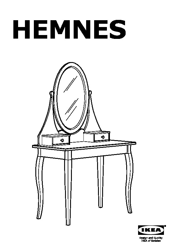 HEMNES Dressing table with mirror