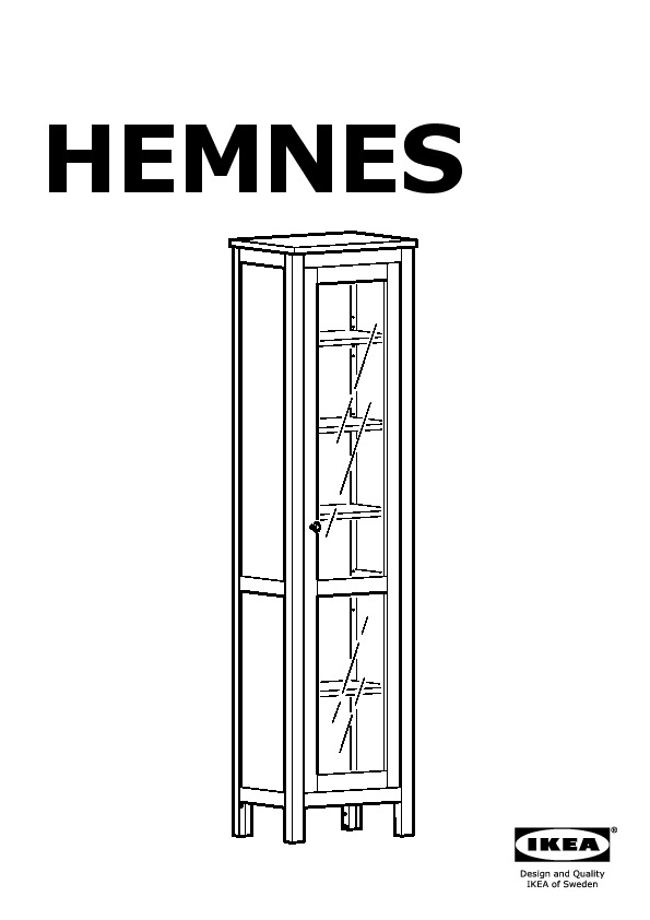 HEMNES Glass-door cabinet