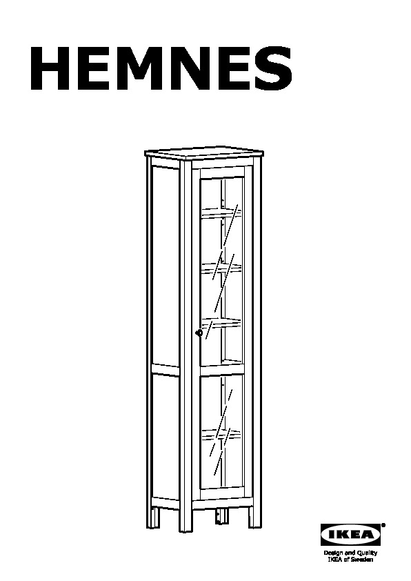 HEMNES Glass-door cabinet