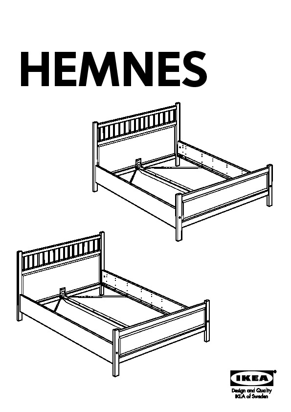 Hemnes Bed Frame White Ikeapedia, Ikea Hemnes King Size Bed Assembly Instructions