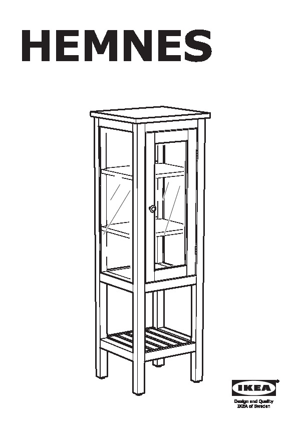 HEMNES High cabinet with glass door
