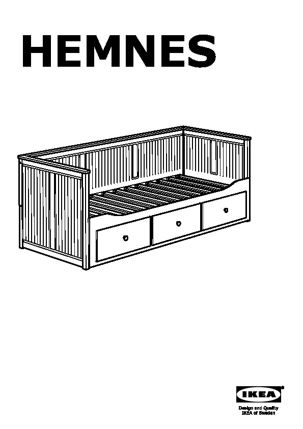 Hemnes Structure Divan Avec 3 Tiroirs Blanc Ikea France Ikeapedia
