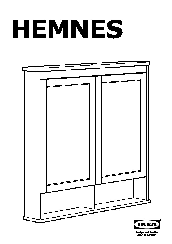 HEMNES Mirror cabinet with 2 doors