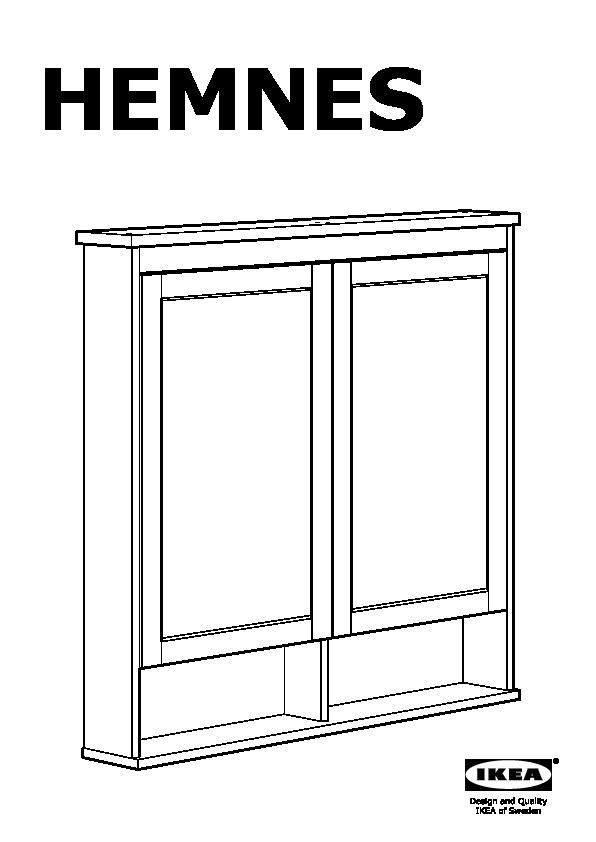 HEMNES mirror cabinet with 2 doors
