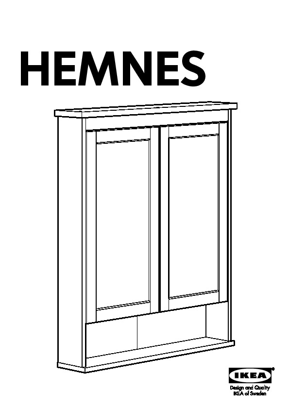 Hemnes Mirror Cabinet With 2 Doors, Ikea Hemnes Bookcase Assembly Instructions Pdf