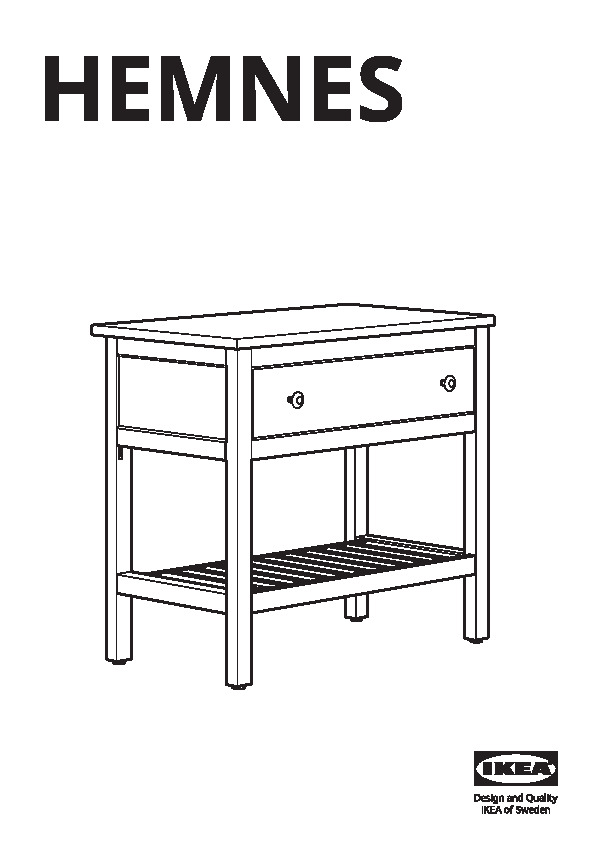 HEMNES Open wash-stand with 1 drawer