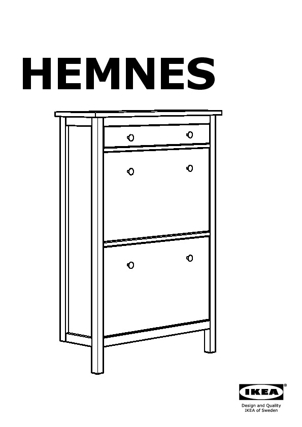 HEMNES Shoe cabinet with 2 compartments