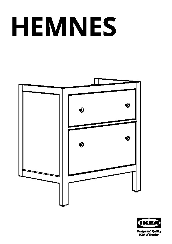 HEMNES Sink cabinet with 2 drawers