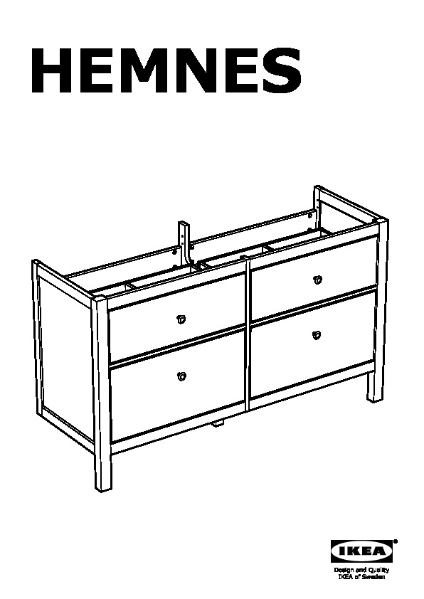HEMNES sink cabinet with 4 drawers
