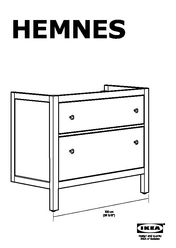 HEMNES sink cabinet with 2 drawers