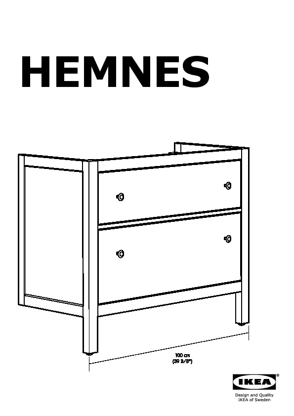 HEMNES sink cabinet with 2 drawers
