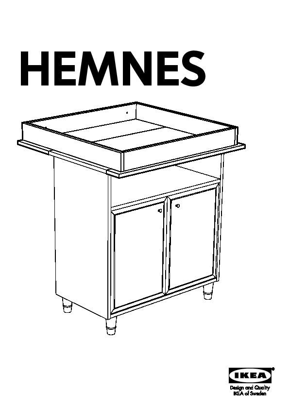 hemnes as changing table