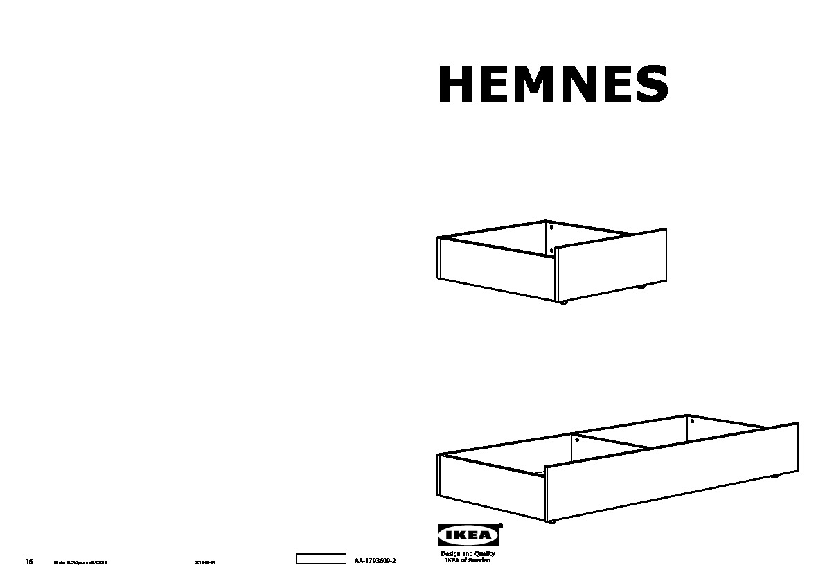 HEMNES Underbed storage box, set of 2