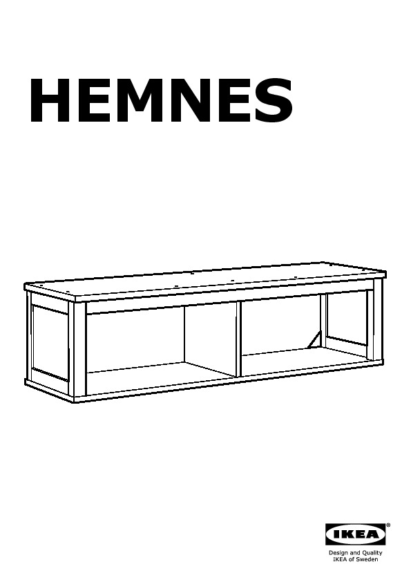 HEMNES Wall/bridging shelf