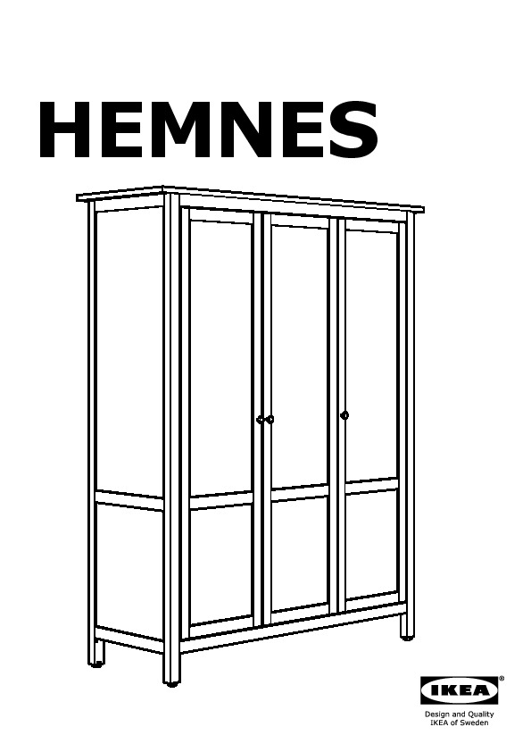 HEMNES Wardrobe with 3 doors