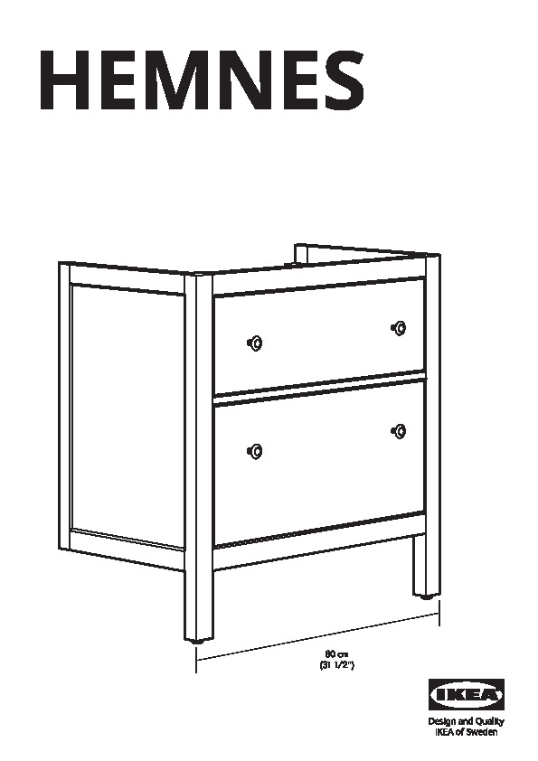 HEMNES Wash-stand with 2 drawers