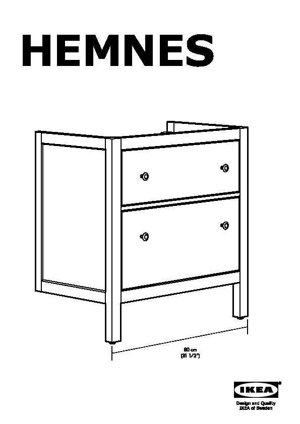 HEMNES Sink cabinet with 2 drawers