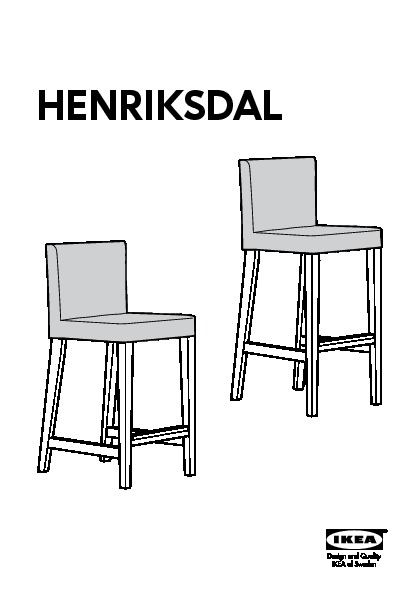 Henriksdal Bar Stool With Backrest Oak, Henriksdal Bar Stool With Backrest