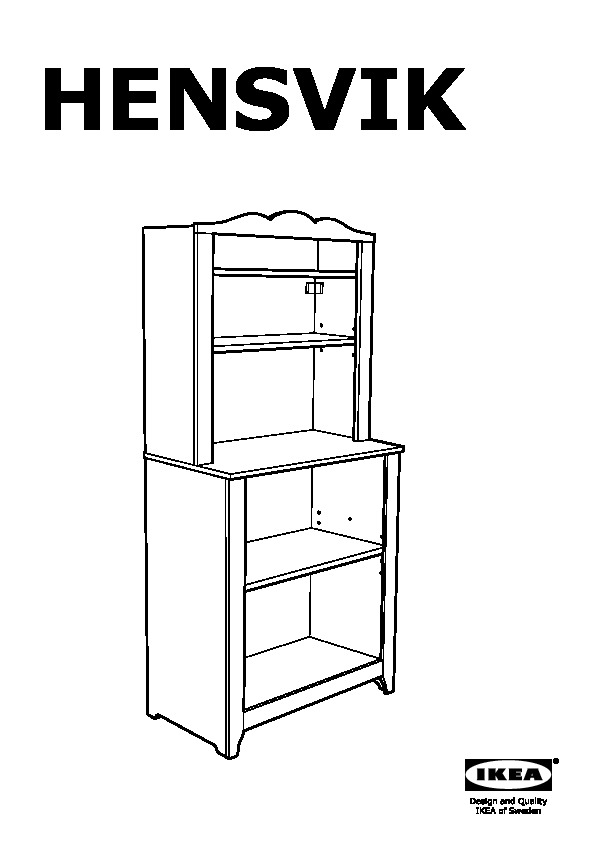 HENSVIK cabinet with shelf unit