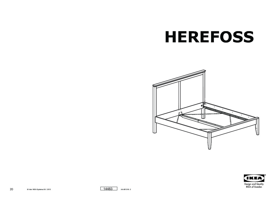 HEREFOSS bed frame