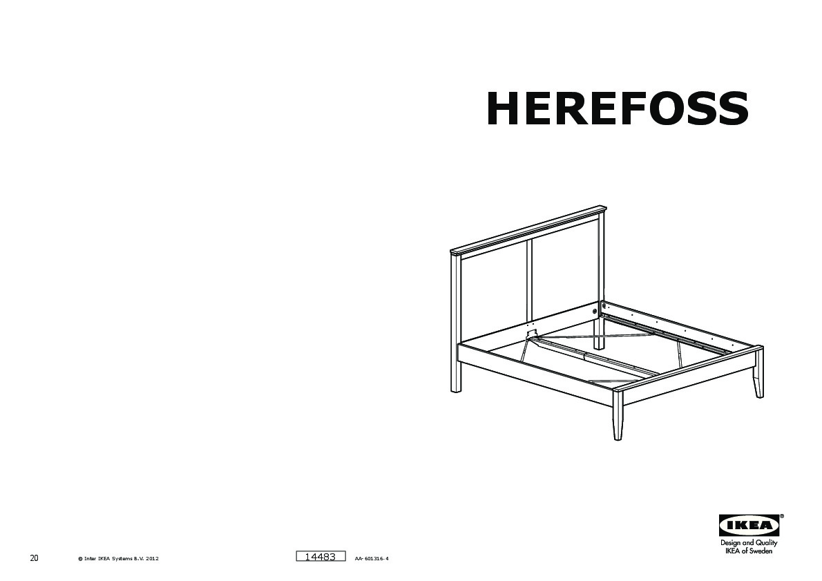 HEREFOSS bed frame