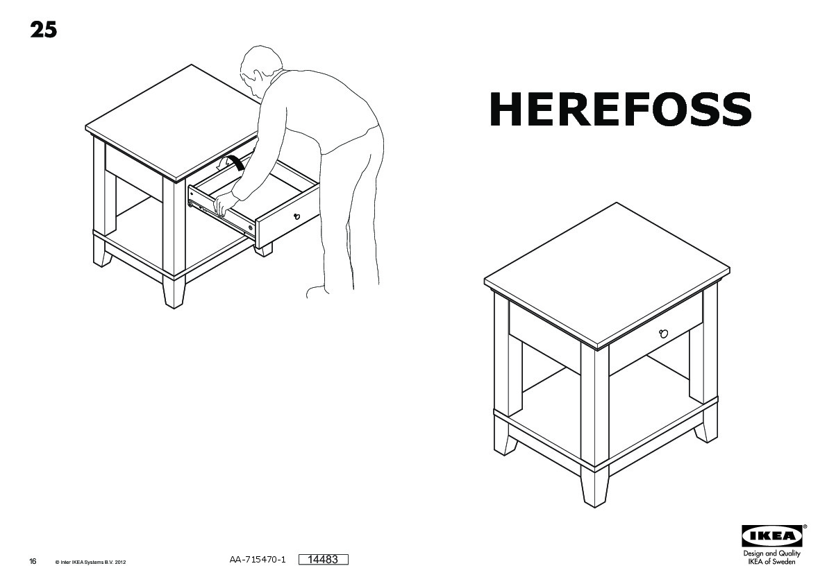 HEREFOSS Bedside table