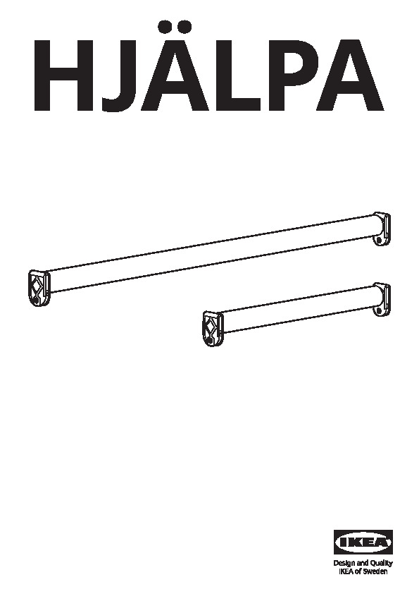 HJÃLPA Adjustable clothes rail