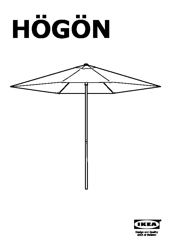 HÖgÖn Patio Umbrella With Base, Ikea Patio Umbrellas Canada
