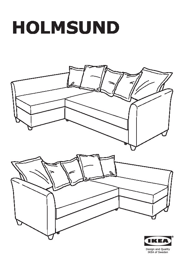 HOLMSUND Chaise-longue divano letto angolare