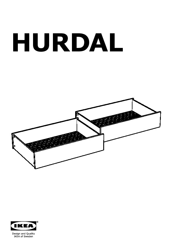 HURDAL Bed storage box