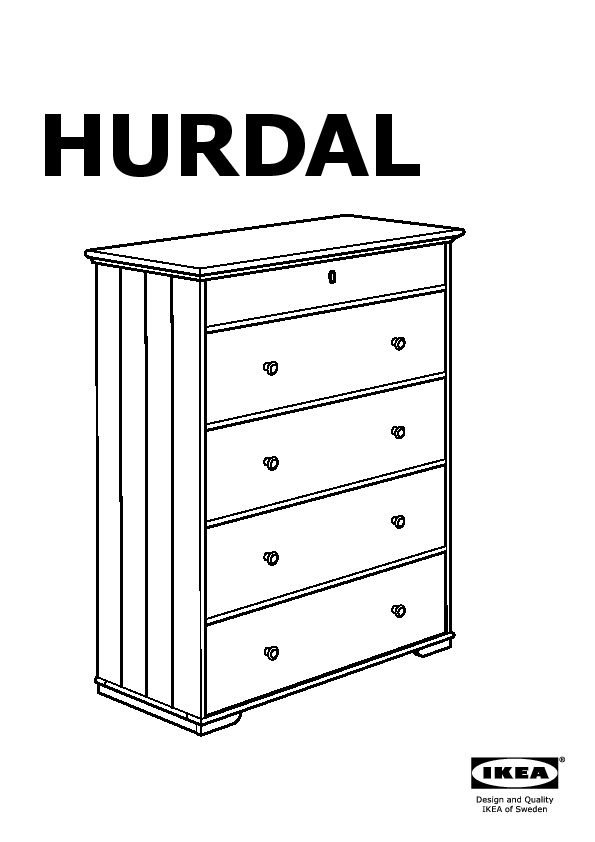 HURDAL Commode 5 tiroirs