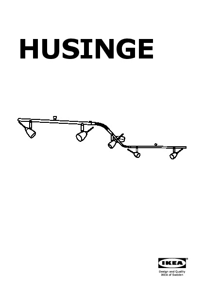 HUSINGE Rail plafond, 5 spots