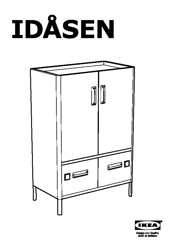 IDÅSEN armoire avec portes et tiroirs