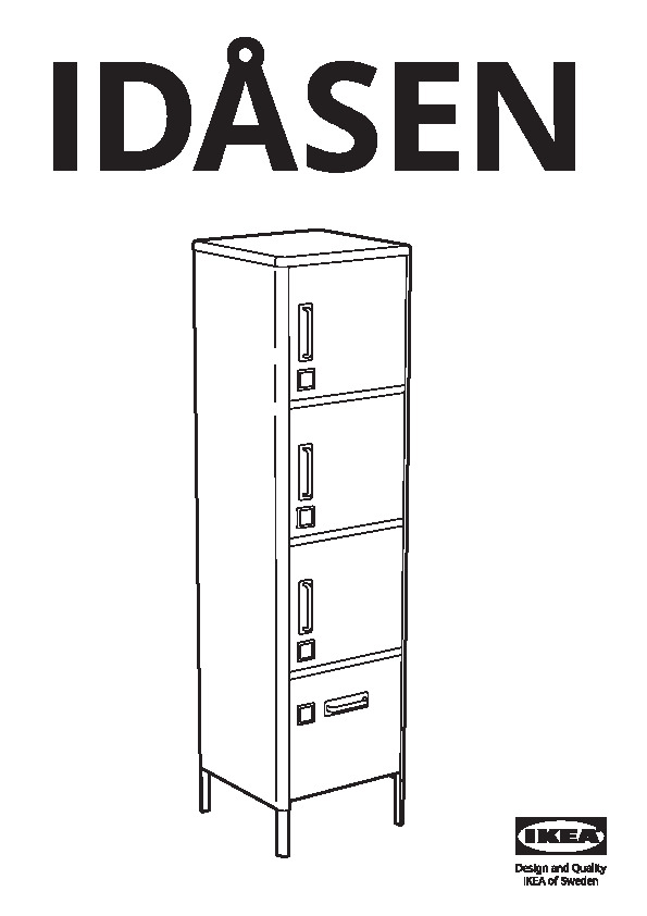 IDÃSEN High cabinet with drawer and doors