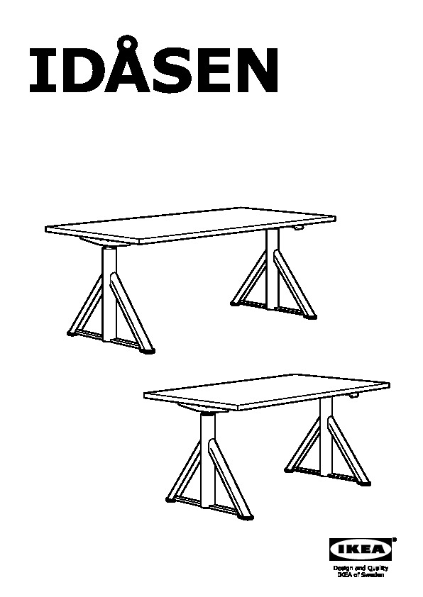 IDÅSEN sit/stand underframe for table top