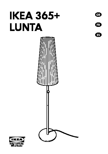 IKEA 365+ LUNTA Floor lamp with LED bulb