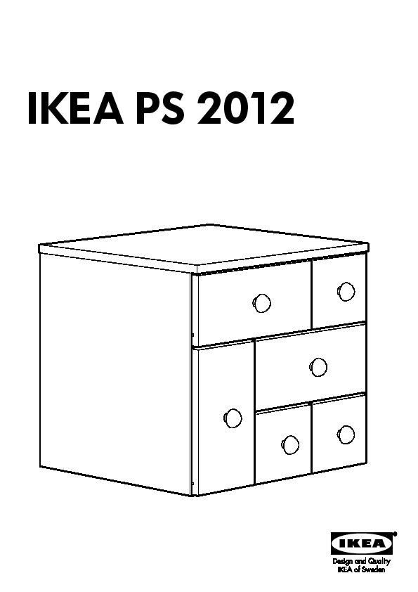 IKEA PS 2012 add-on chest of 6 drawers