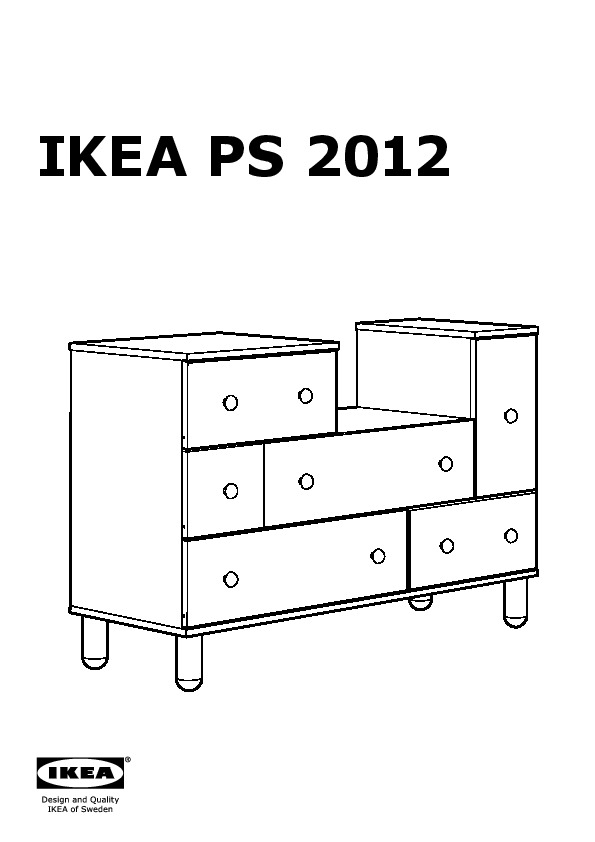 IKEA PS 2012 Cassettiera con 5 cassetti/1 anta