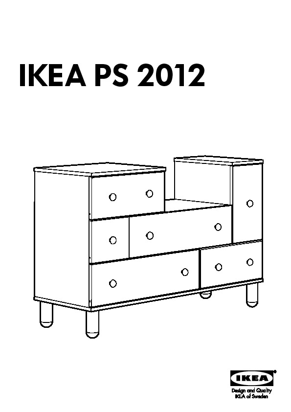 IKEA PS 2012 commode 5 tiroirs/1 porte