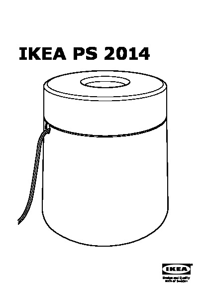 IKEA PS 2014 LED stool lamp, in/outdoor