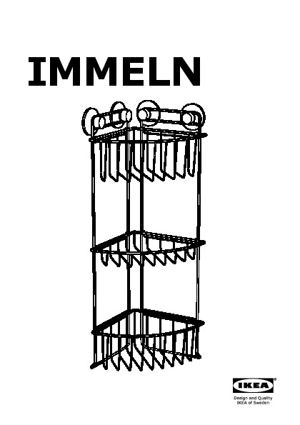 IMMELN Shower corner shelf, three tiers
