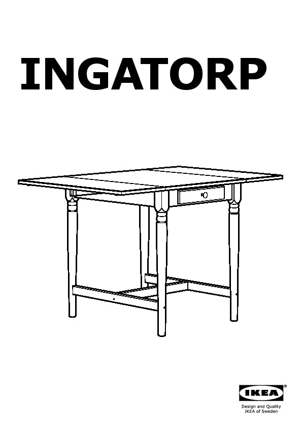 INGATORP Table à abattants