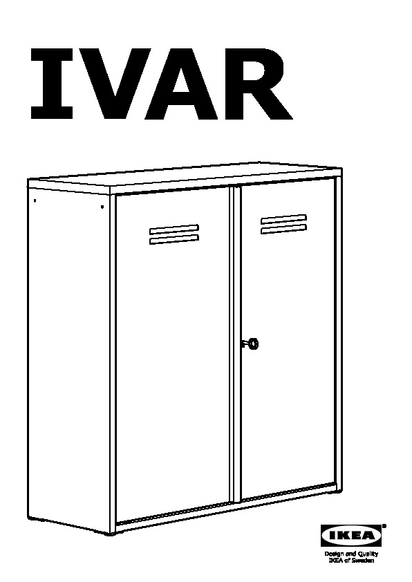 Ivar Cabinet With Doors Gray Pedia