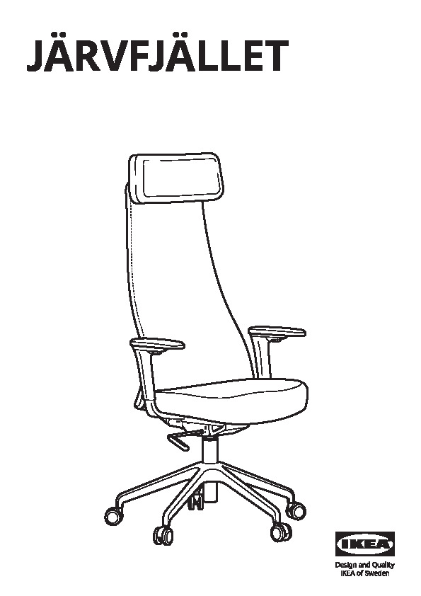 JÃRVFJÃLLET Office chair with armrests