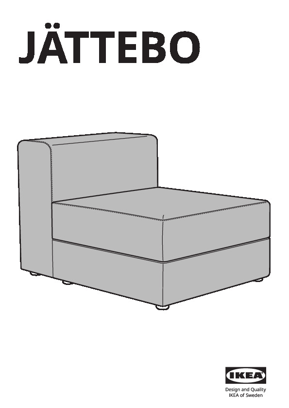 JÃTTEBO 1er-Sitzelement mit Aufbewahrung