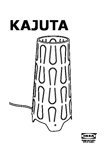 KAJUTA Table lamp with LED bulb