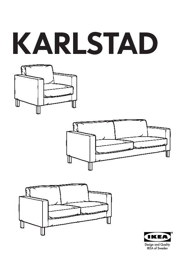 KARLSTAD Cover three-seat sofa